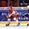 HELSINKI, FINLAND - DECEMBER 31: Denmark's Kristian Jensen #11 pulls the puck away from USA's Ryan MacInnis #17 during preliminary round action at the 2016 IIHF World Junior Championship. (Photo by Matt Zambonin/HHOF-IIHF Images)

